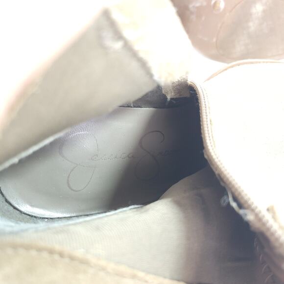 Jessica Simpson Tan Suede Leather Tassel Ankle Bootie Size 6.5 - Picture 9 of 9